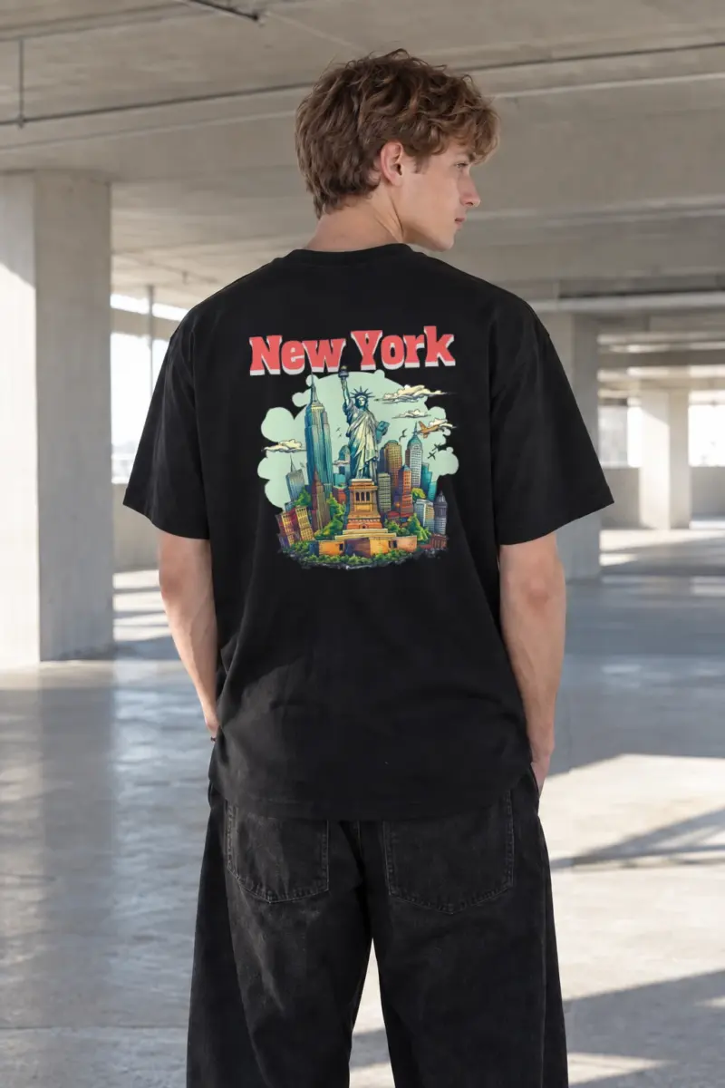 “New York Liberty” Heavyweight Unisex Crewneck T-shirt | Gildan 5000