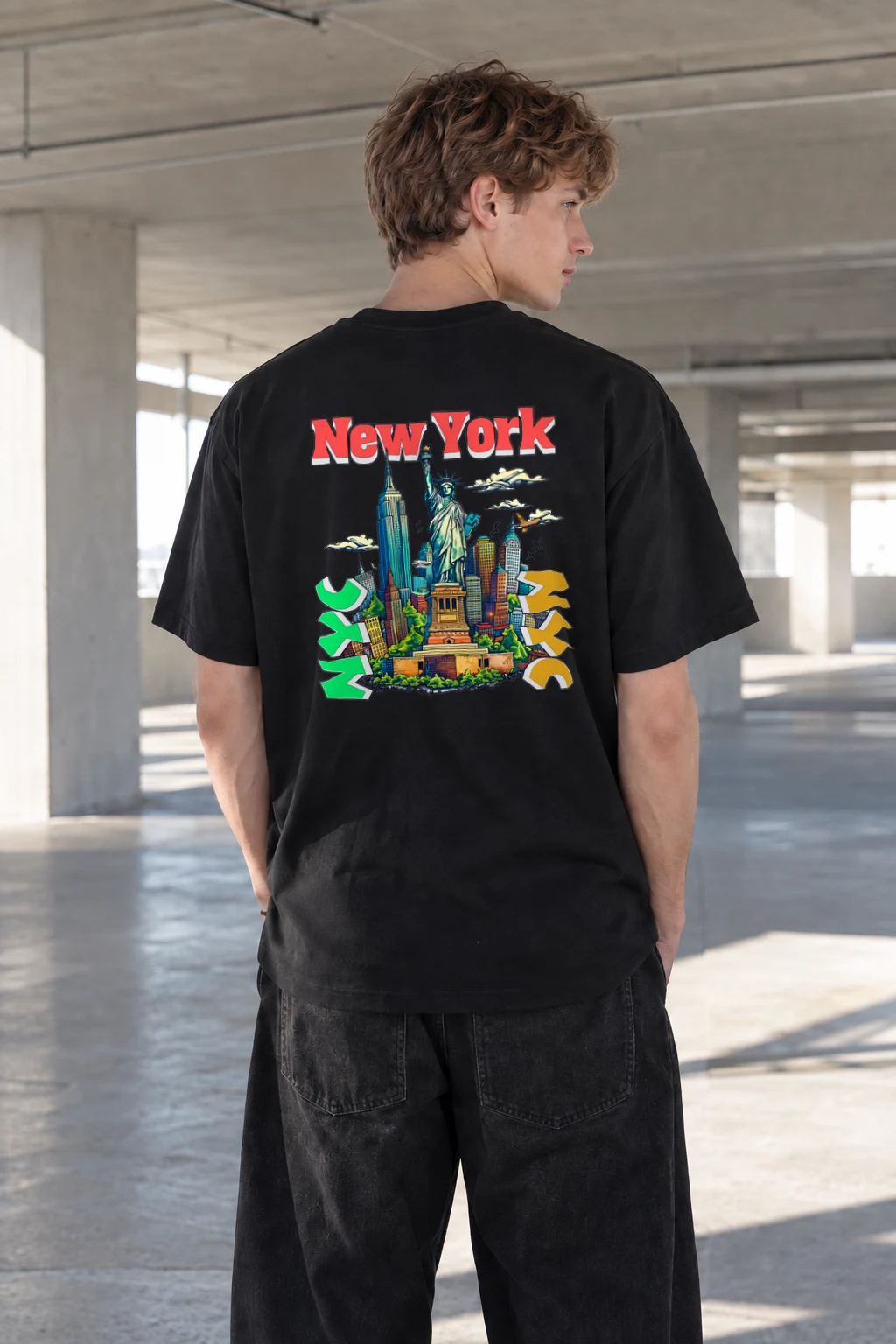 "New York Liberty" Heavyweight Unisex Crewneck T-shirt | Gildan 5000