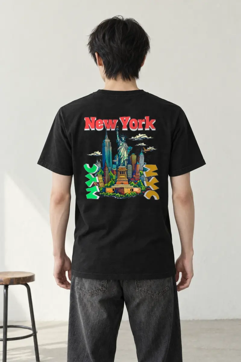 "New York Liberty" Heavyweight Unisex Crewneck T-shirt | Gildan 5000