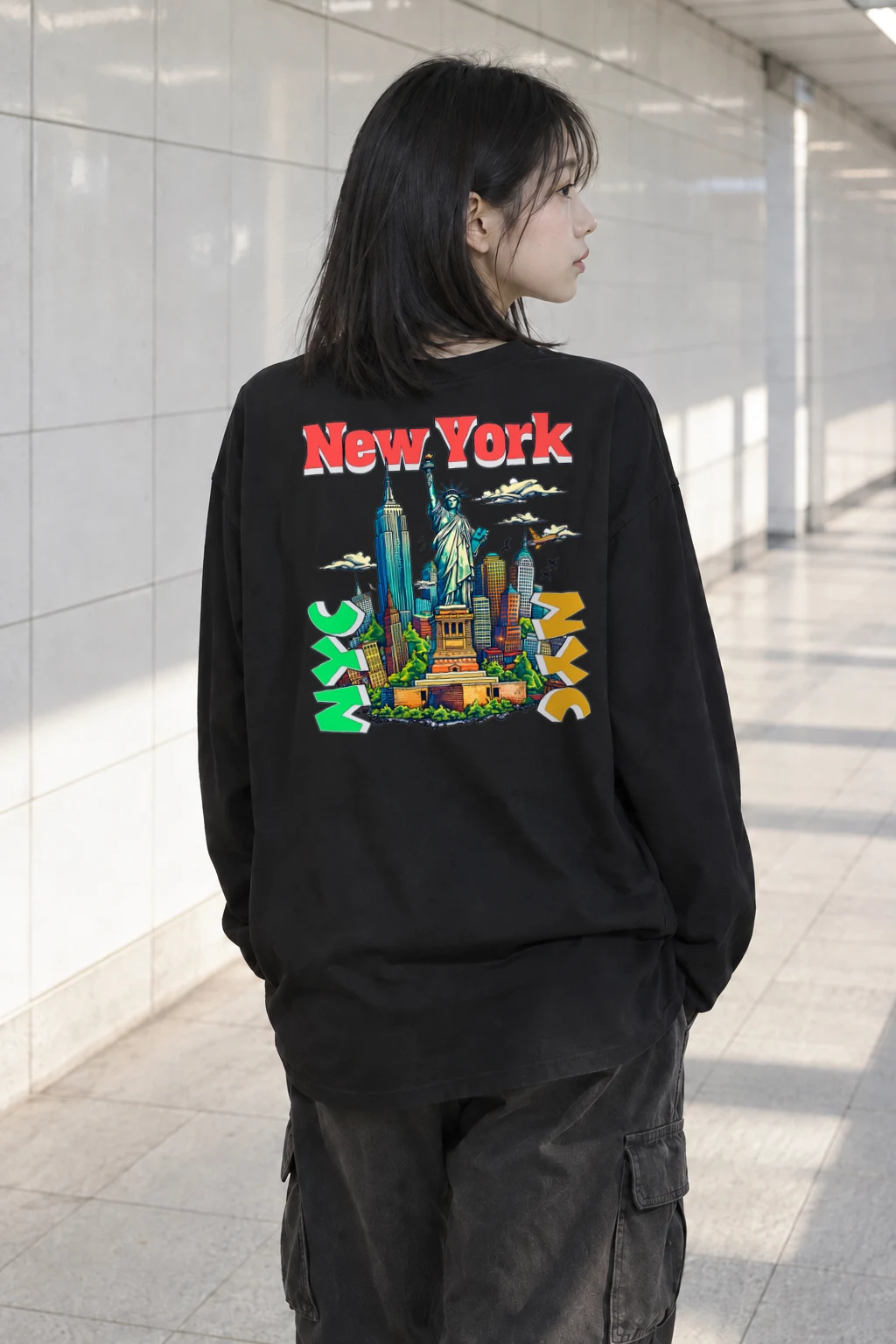 "New York Liberty" Unisex Longsleeve T-shirt | Gildan 2400