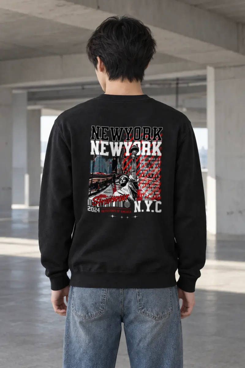 "New York Streetwear" Heavy Blend Unisex Crewneck Sweatshirt