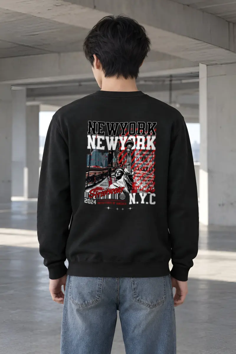 "New York Streetwear" Heavy Blend Unisex Crewneck Sweatshirt