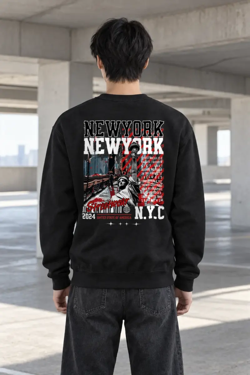 "New York Streetwear" Heavy Blend Unisex Crewneck Sweatshirt