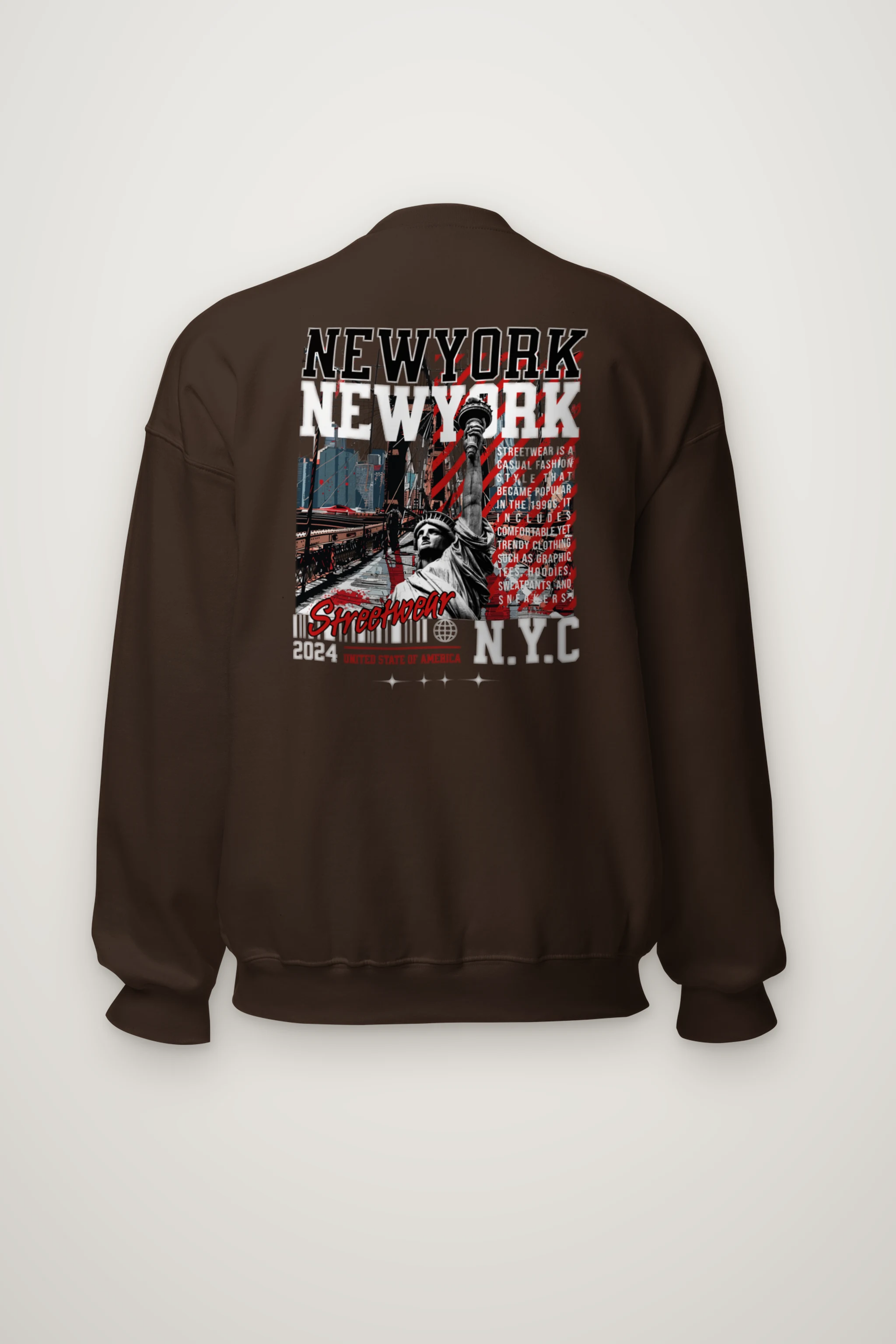 "New York Streetwear" Heavy Blend Unisex Crewneck Sweatshirt
