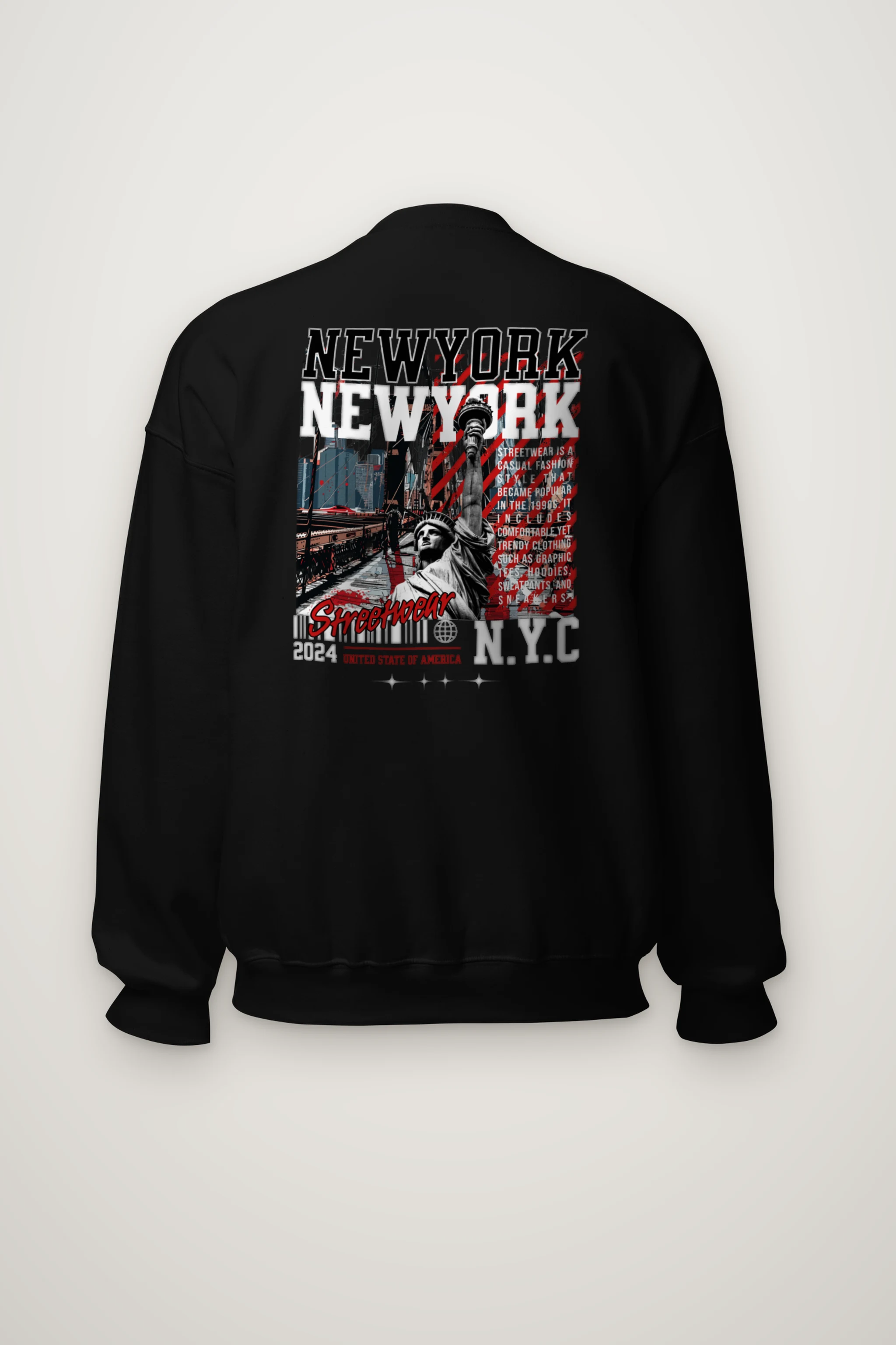 "New York Streetwear" Heavy Blend Unisex Crewneck Sweatshirt