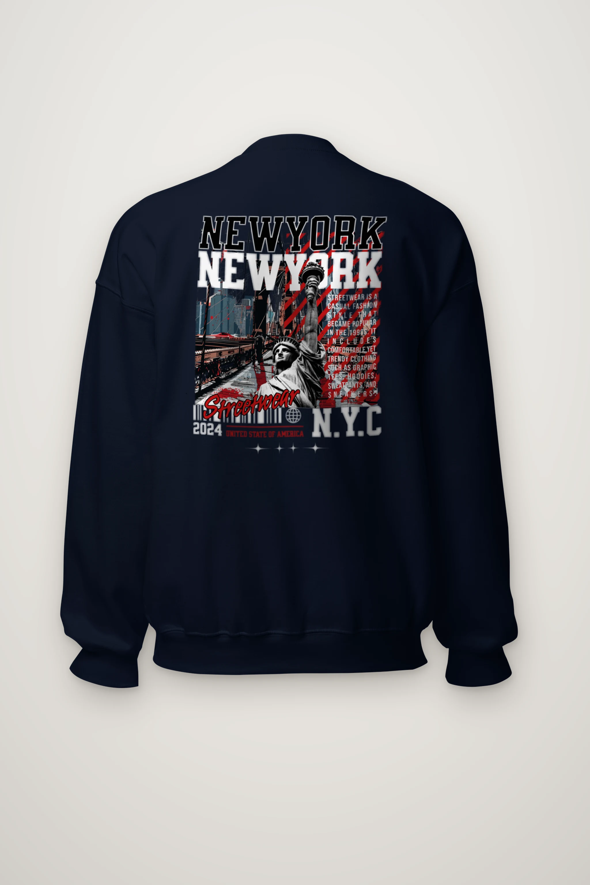 "New York Streetwear" Heavy Blend Unisex Crewneck Sweatshirt