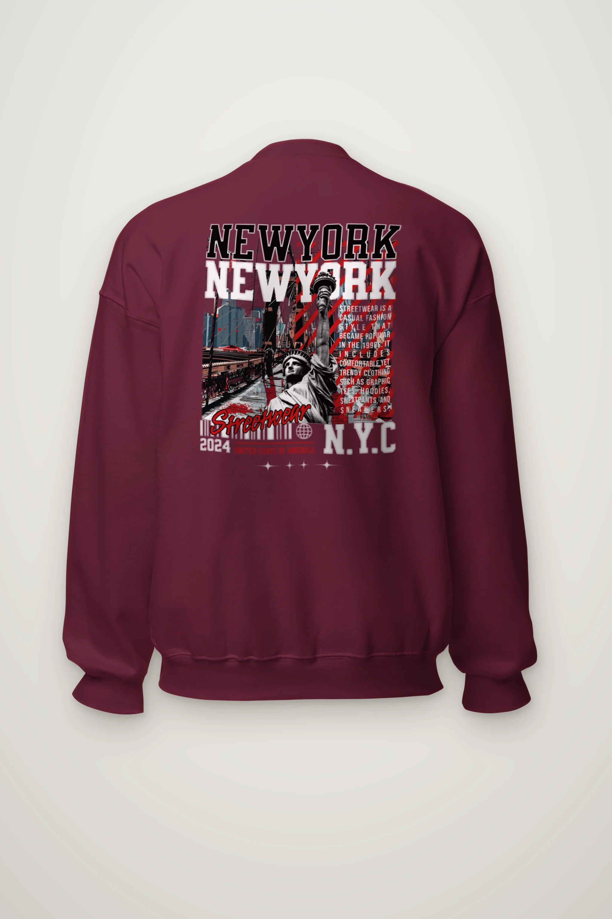"New York Streetwear" Heavy Blend Unisex Crewneck Sweatshirt