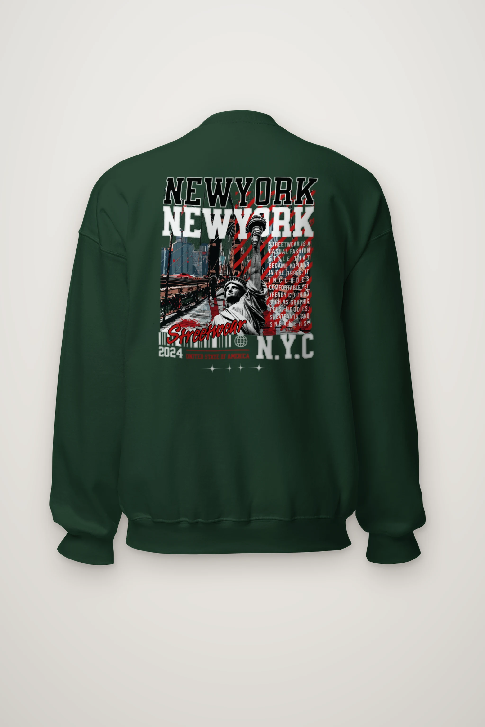 "New York Streetwear" Heavy Blend Unisex Crewneck Sweatshirt