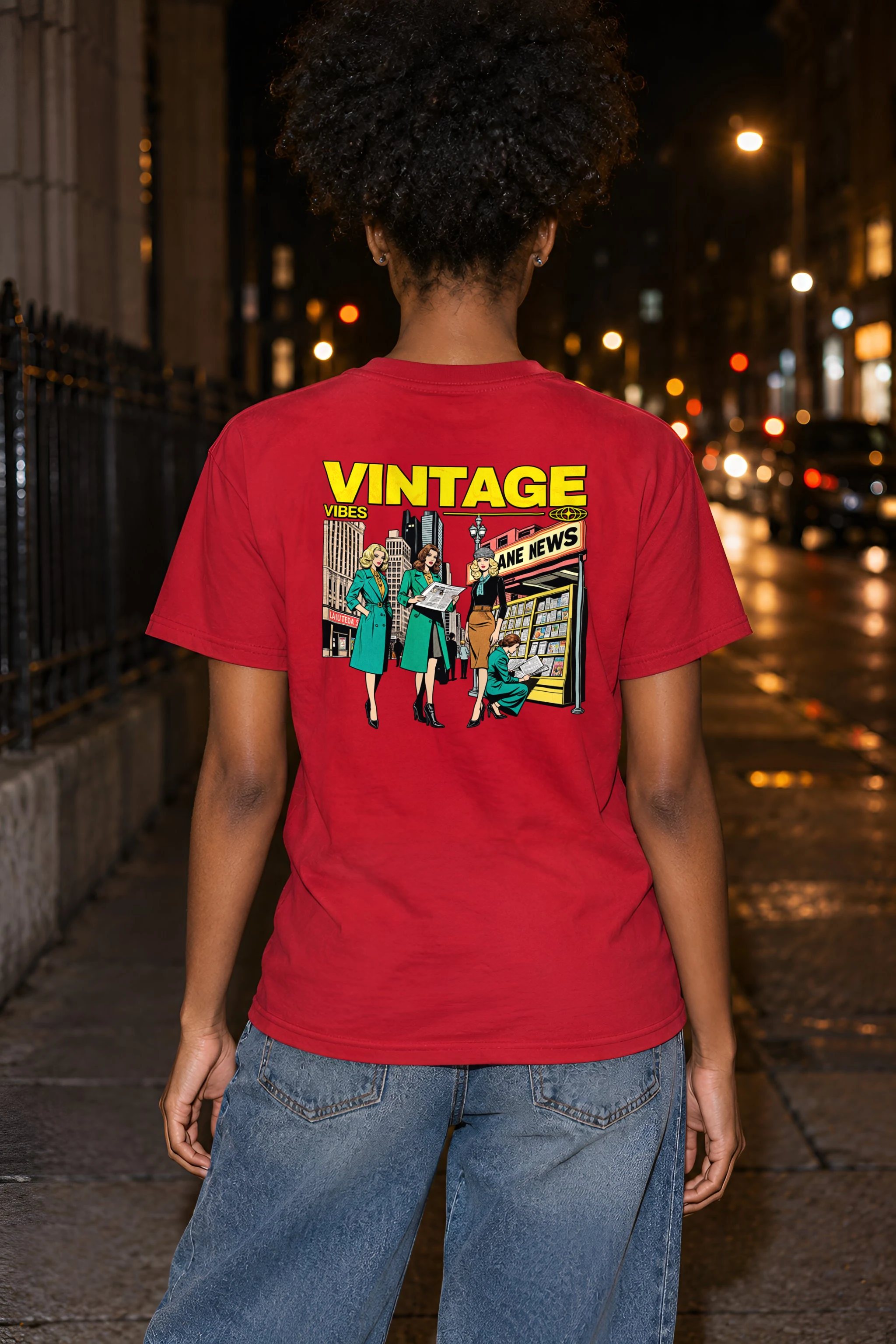 "Newsstand Readers" Heavyweight Unisex Crewneck T-shirt