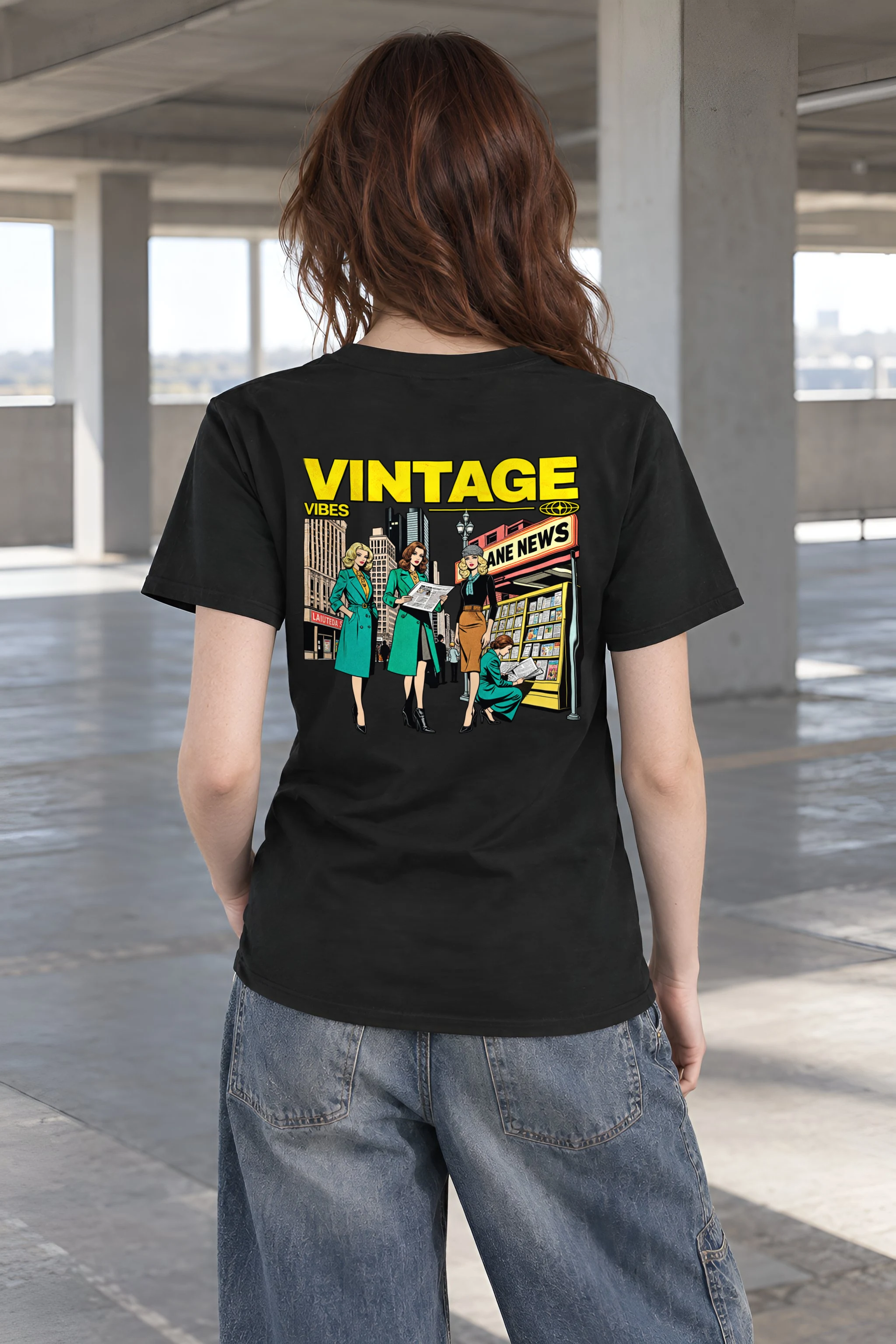 "Newsstand Readers" Heavyweight Unisex Crewneck T-shirt