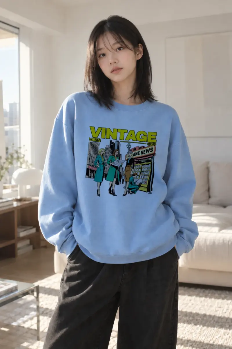 "Newsstand Style Crew" Heavy Blend Unisex Crewneck Sweatshirt | Gildan 18000