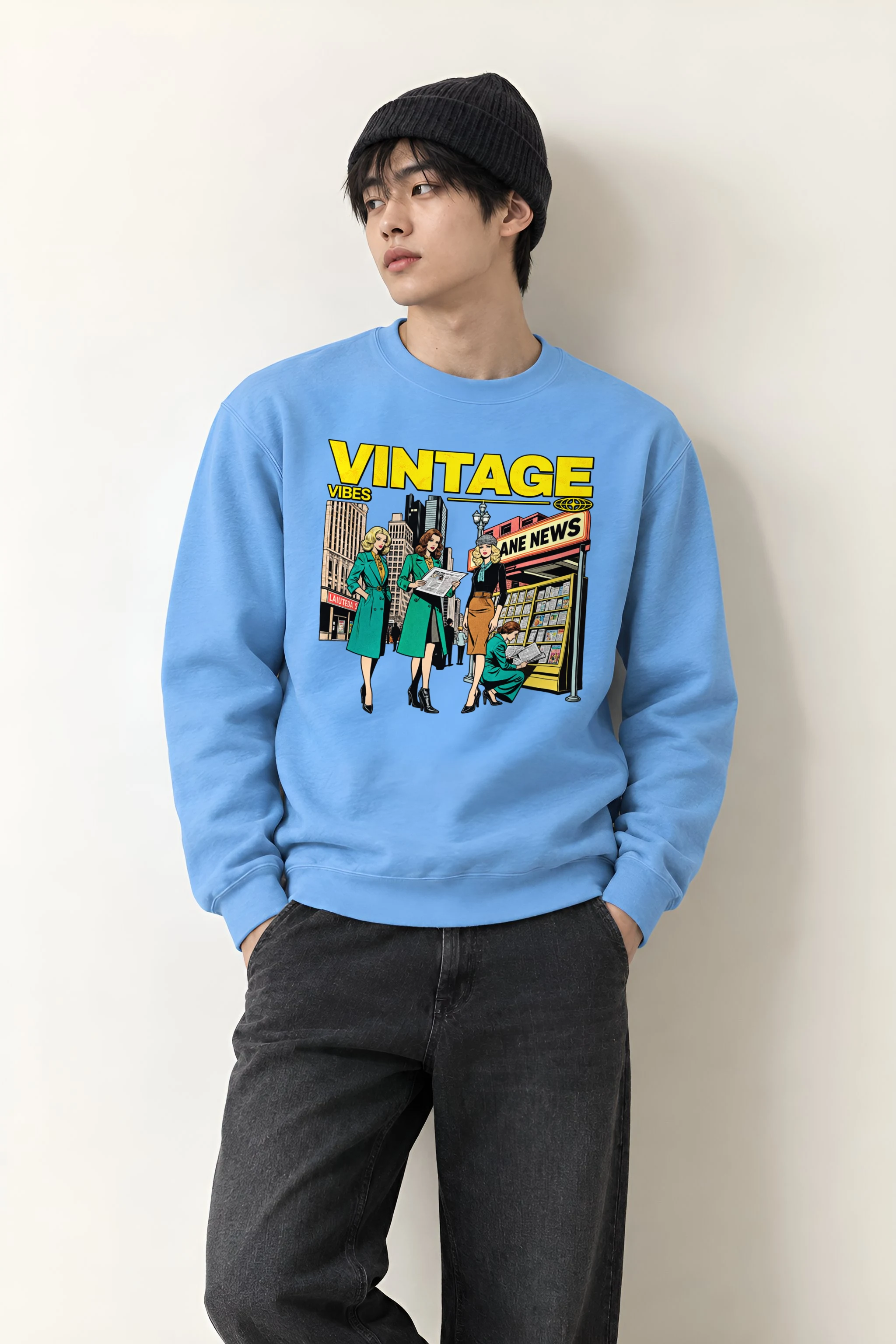 "Newsstand Style Crew" Heavy Blend Unisex Crewneck Sweatshirt
