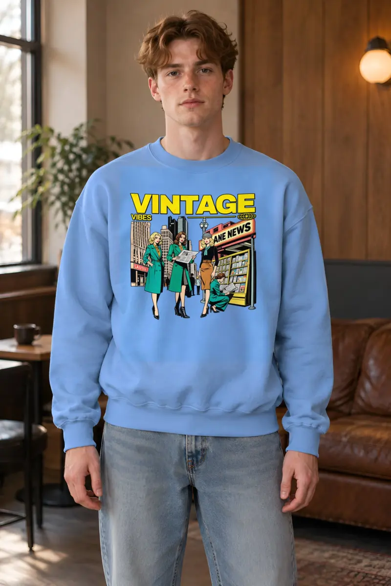 "Newsstand Style Crew" Heavy Blend Unisex Crewneck Sweatshirt