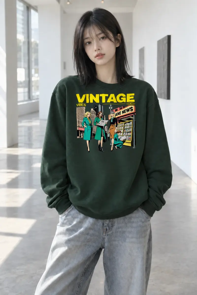"Newsstand Style Crew" Heavy Blend Unisex Crewneck Sweatshirt | Gildan 18000
