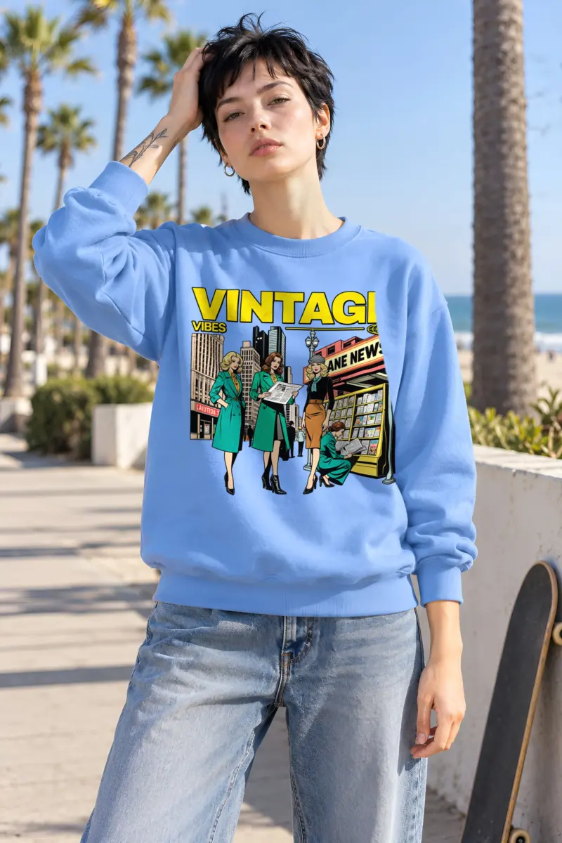 "Newsstand Style Crew" Heavy Blend Unisex Crewneck Sweatshirt