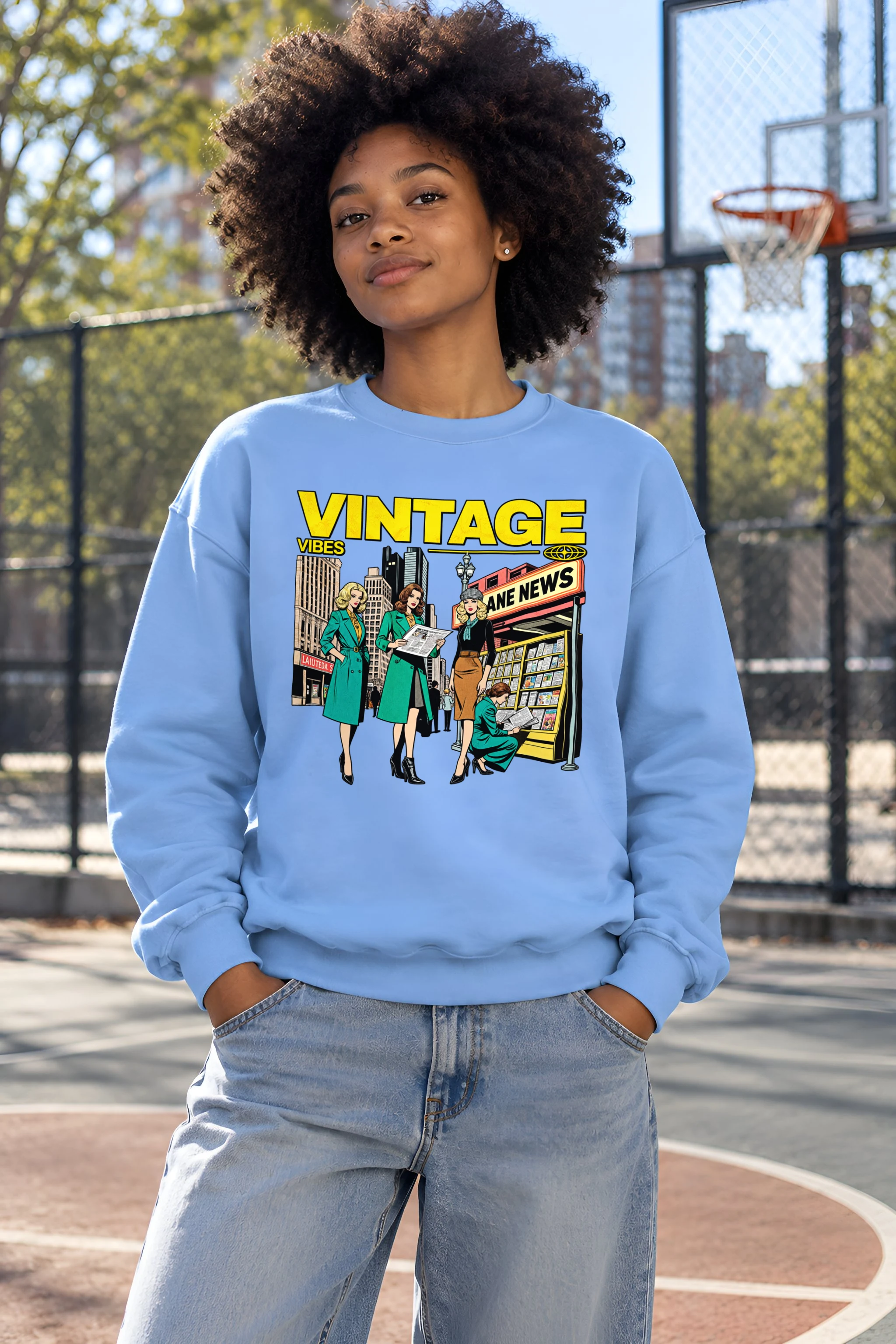 "Newsstand Style Crew" 1 Crewneck Sweatshirt