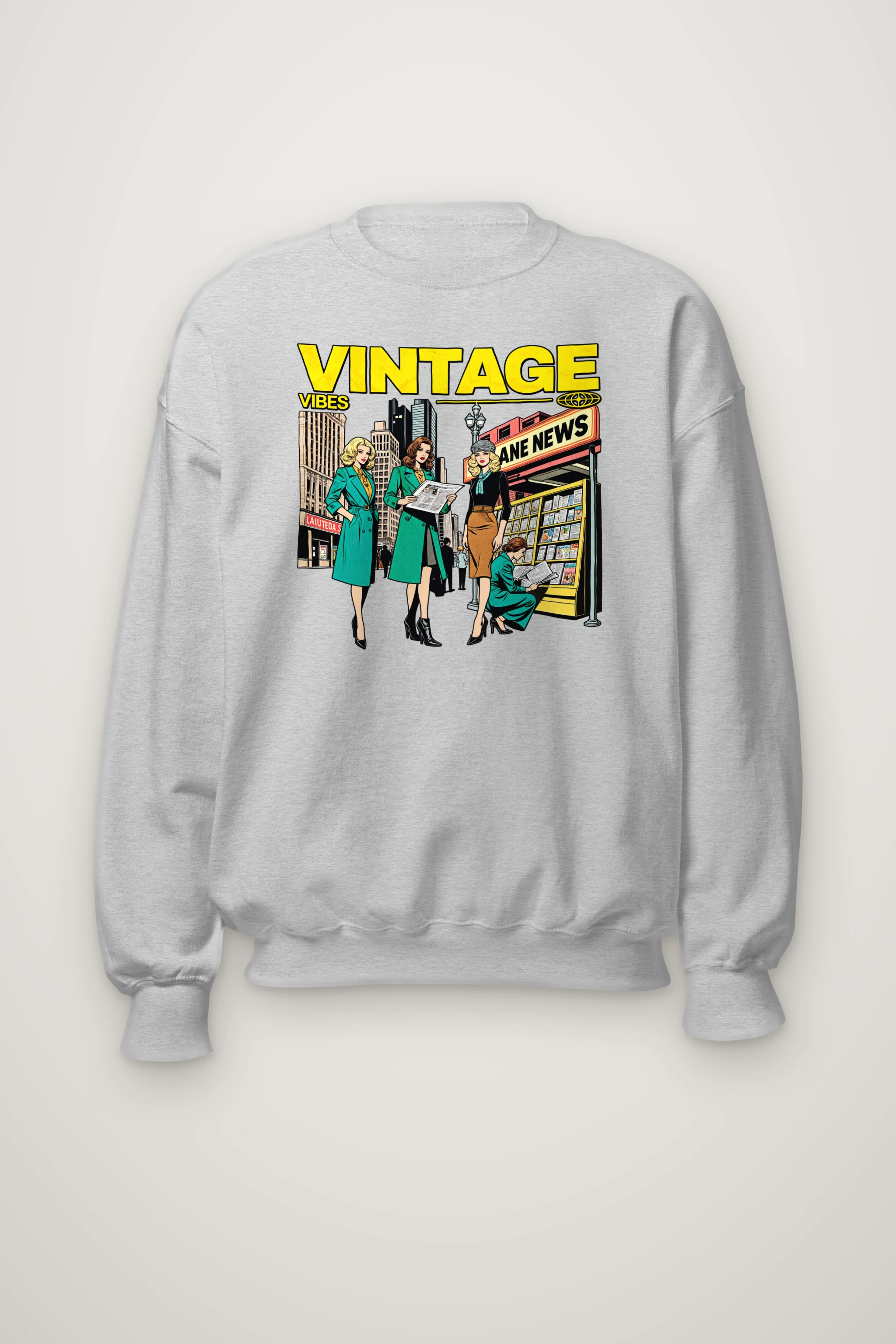 "Newsstand Style Crew" Heavy Blend Unisex Crewneck Sweatshirt