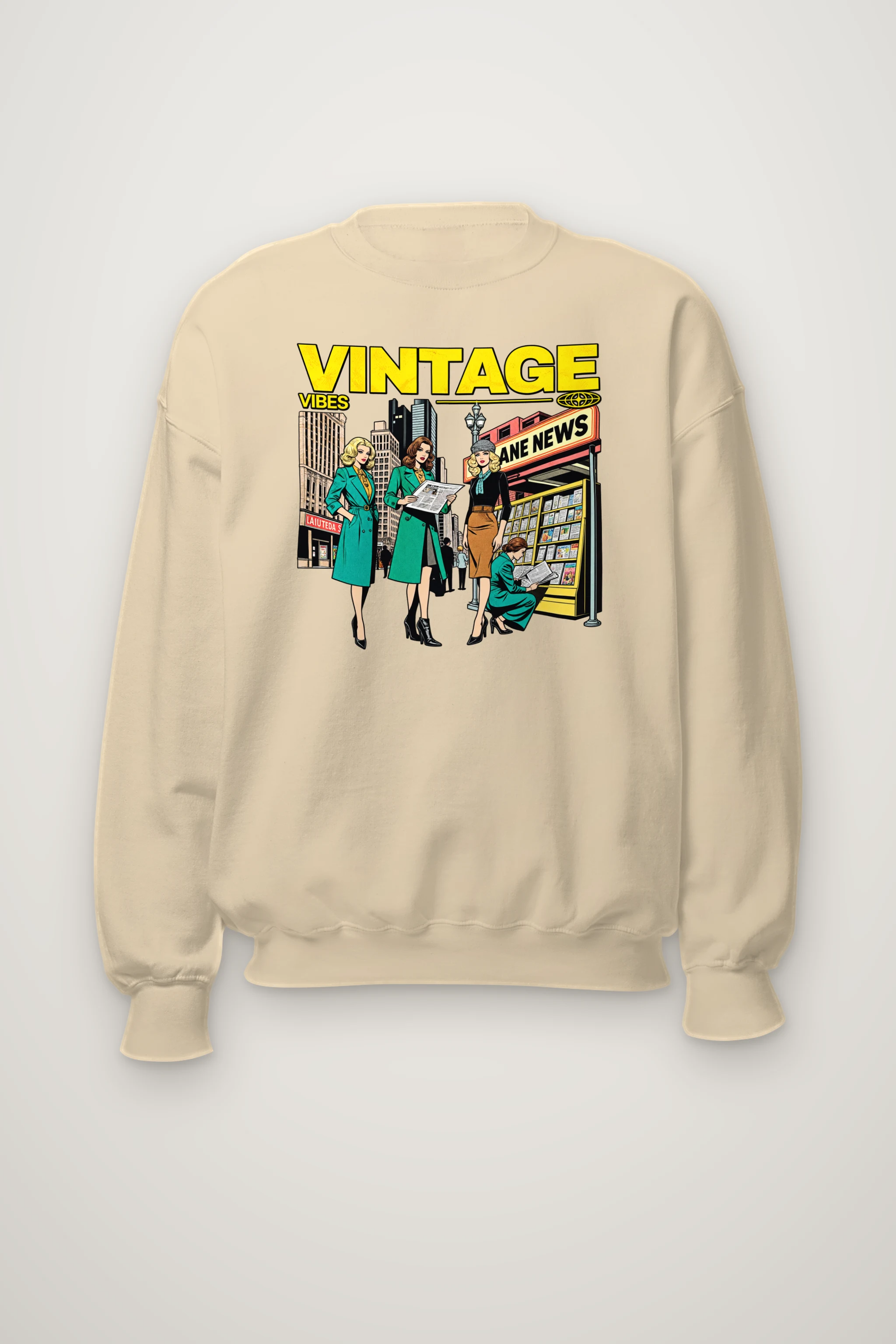 "Newsstand Style Crew" Heavy Blend Unisex Crewneck Sweatshirt