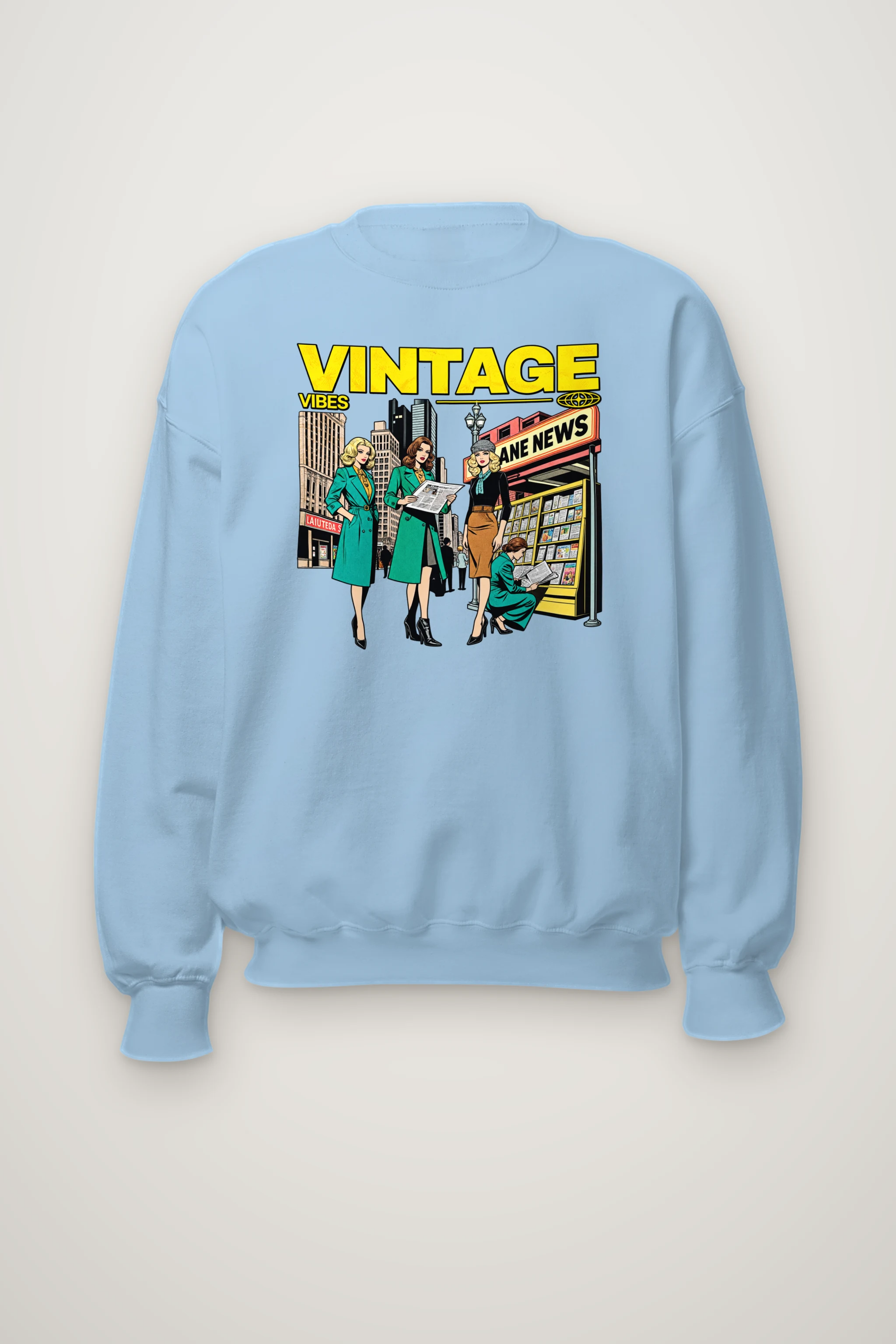 "Newsstand Style Crew" Heavy Blend Unisex Crewneck Sweatshirt