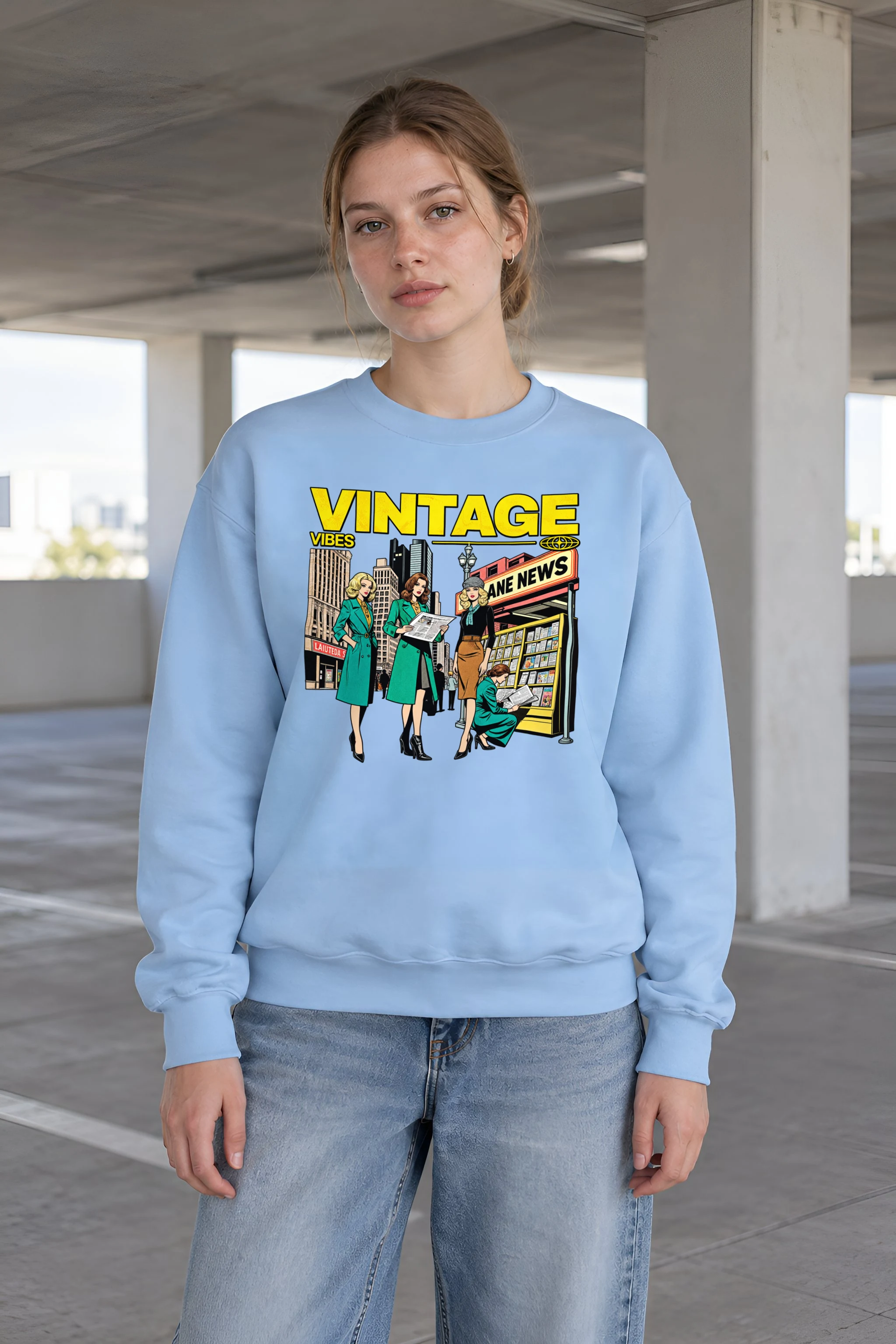 "Newsstand Style Crew" 1 Crewneck Sweatshirt