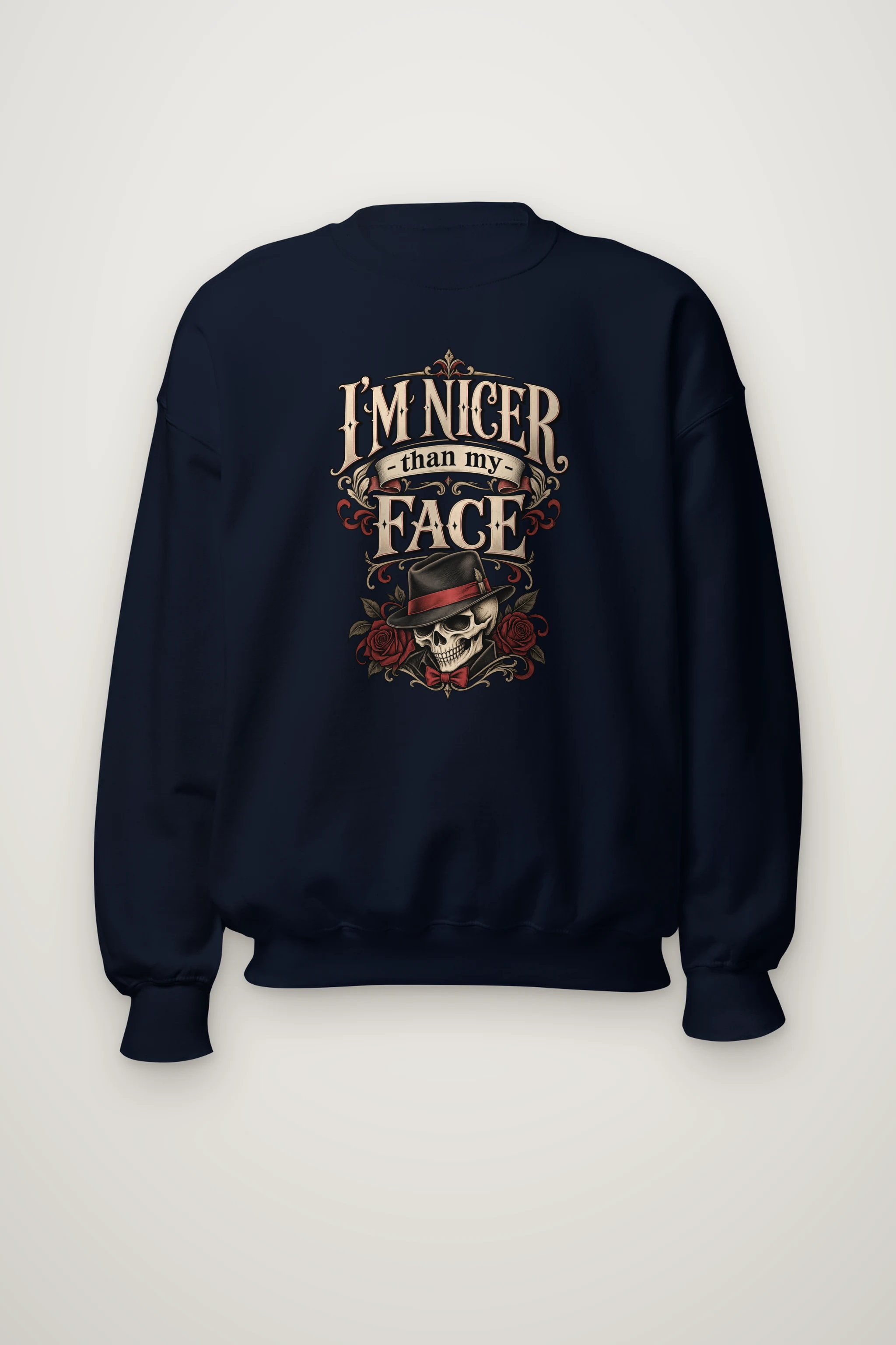 "Nicer Than My Face" Heavy Blend Unisex Crewneck Sweatshirt