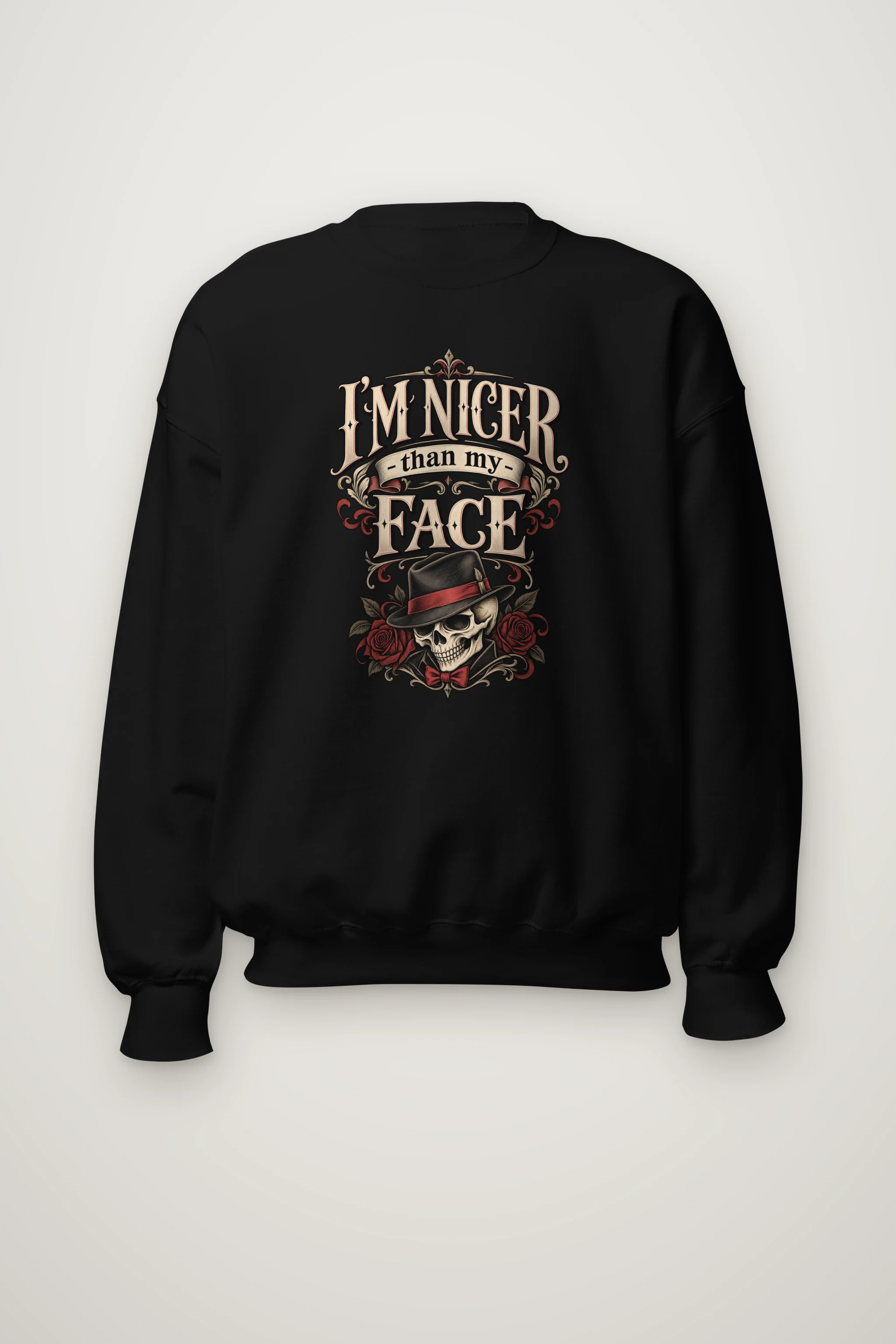 "Nicer Than My Face" Heavy Blend Unisex Crewneck Sweatshirt