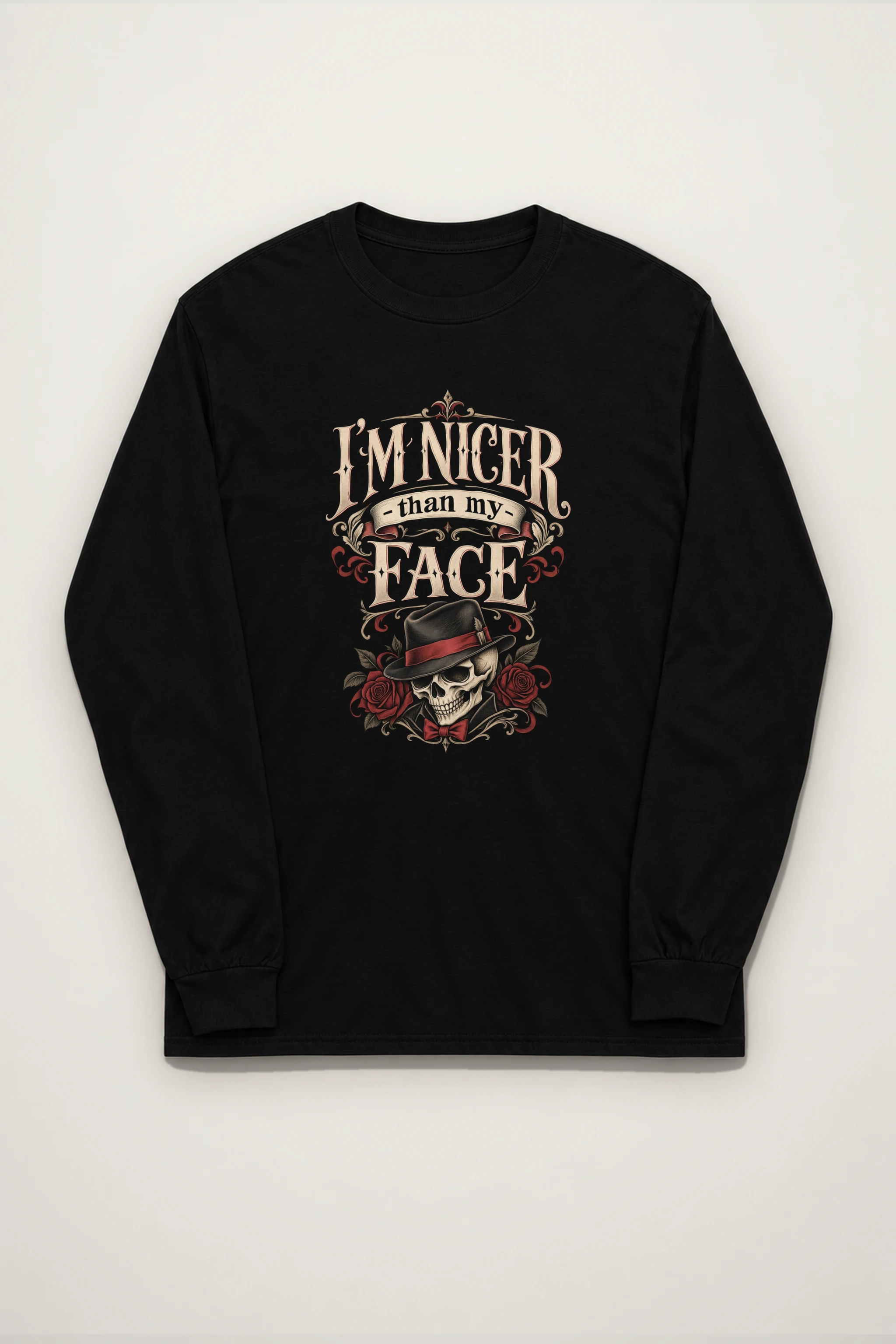 "Nicer Than My Face" Unisex Longsleeve T-shirt