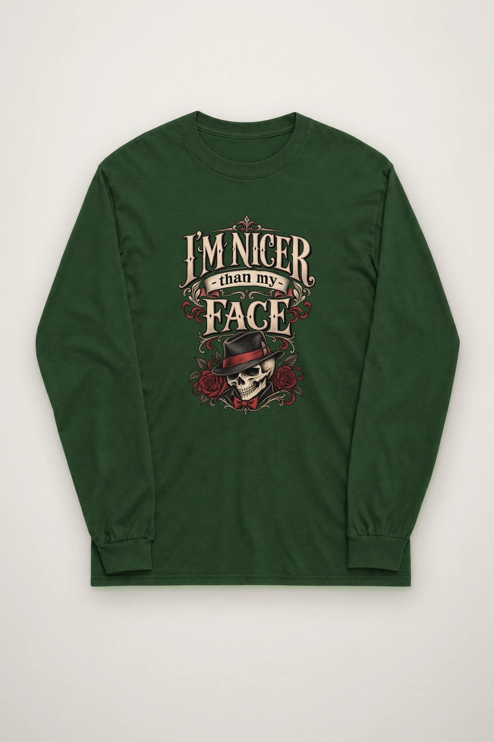 "Nicer Than My Face" Unisex Longsleeve T-shirt