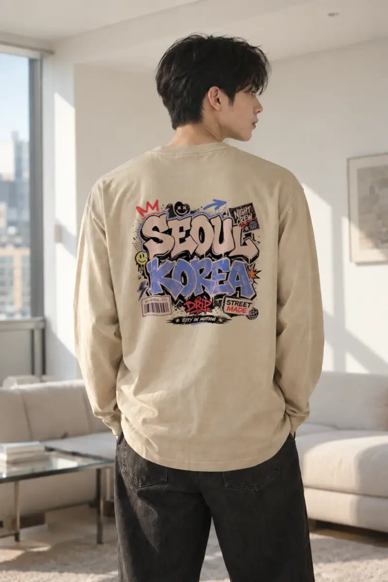 "Night Crew Seoul" Unisex Longsleeve T-shirt | Gildan 2400
