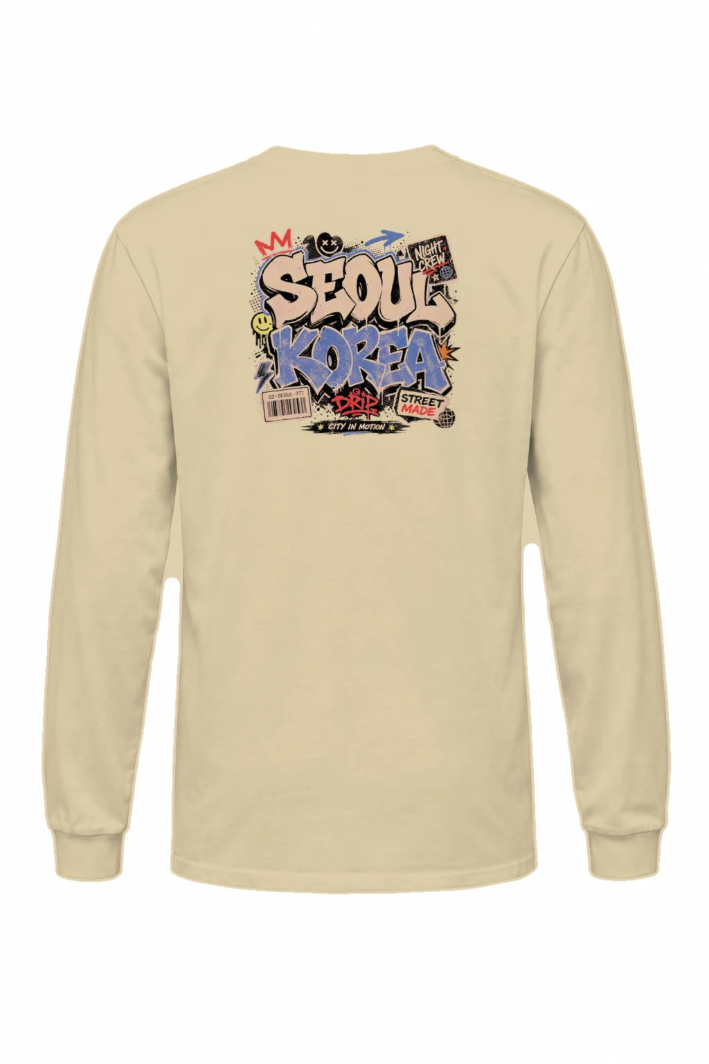 "Night Crew Seoul" Unisex Longsleeve T-shirt | Gildan 2400