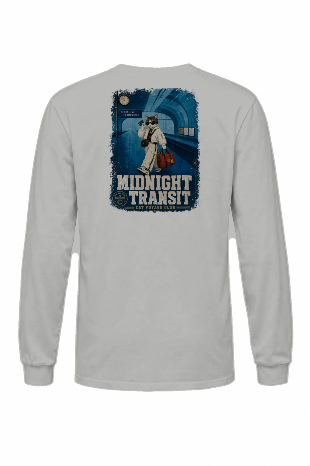 "Night Line Transit" Unisex Longsleeve T-shirt | Gildan 2400