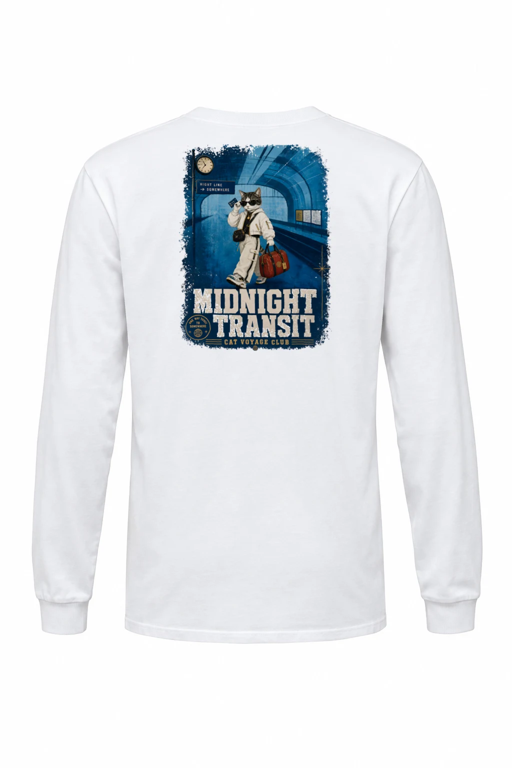 "Night Line Transit" Unisex Longsleeve T-shirt | Gildan 2400