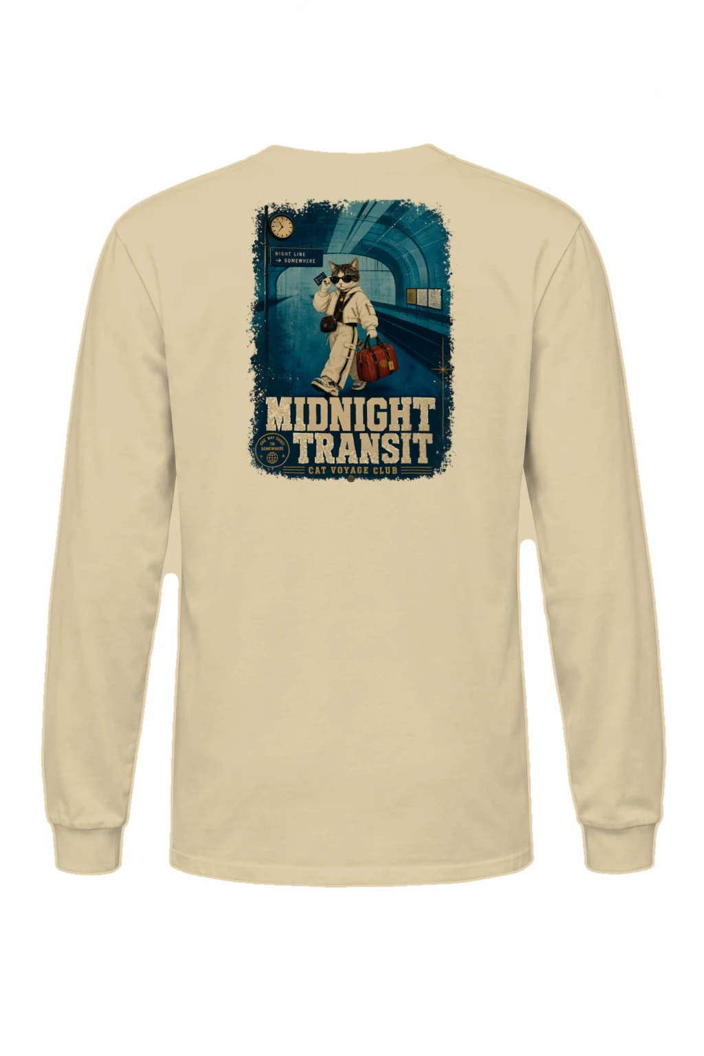 "Night Line Transit" Unisex Longsleeve T-shirt | Gildan 2400