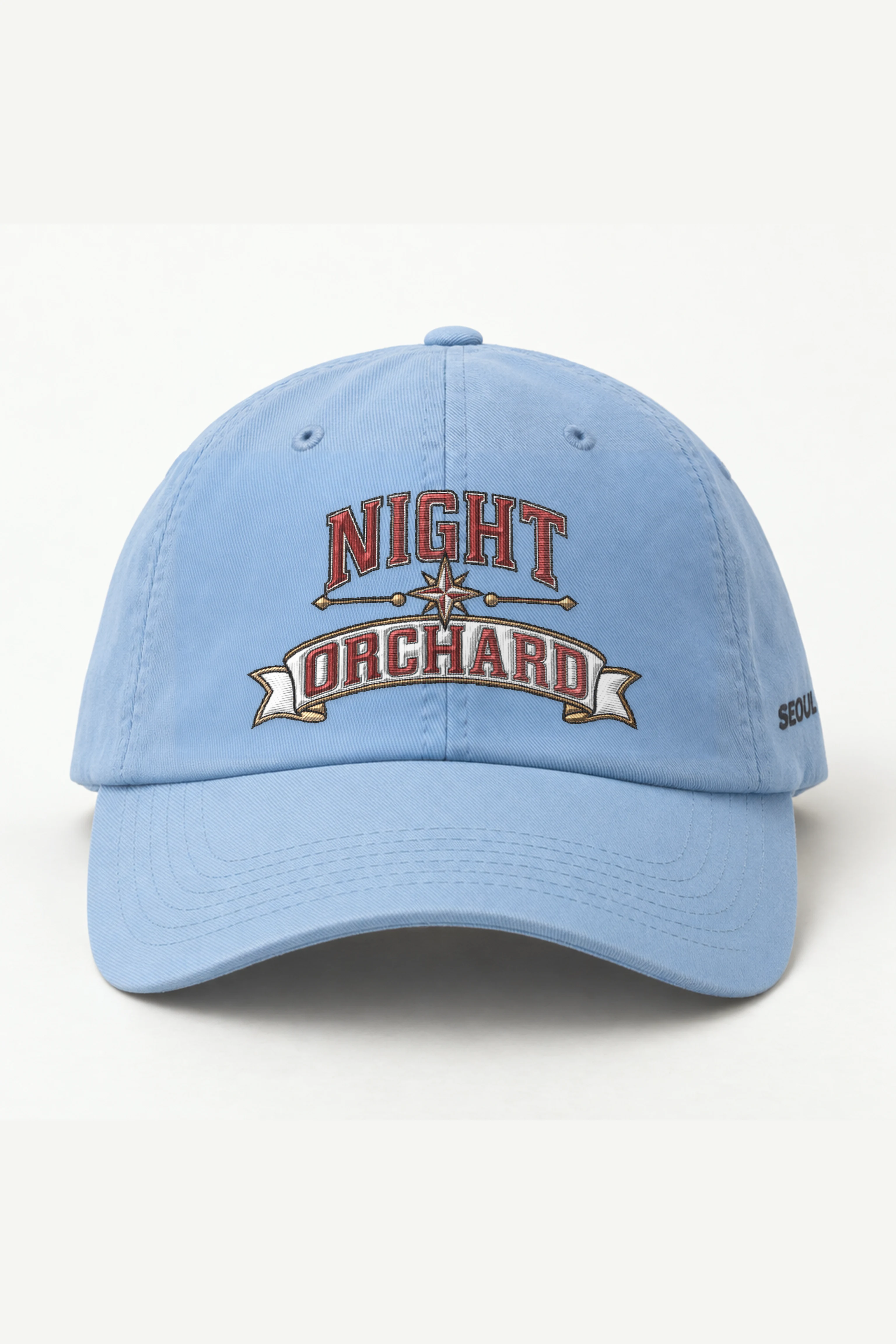 "Night Orchard Compass" Classic Dad Hat · Embroidered — light-blue/cap-front