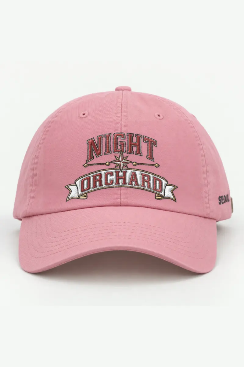 "Night Orchard Compass" Classic Dad Hat · Embroidered — pink/cap-front