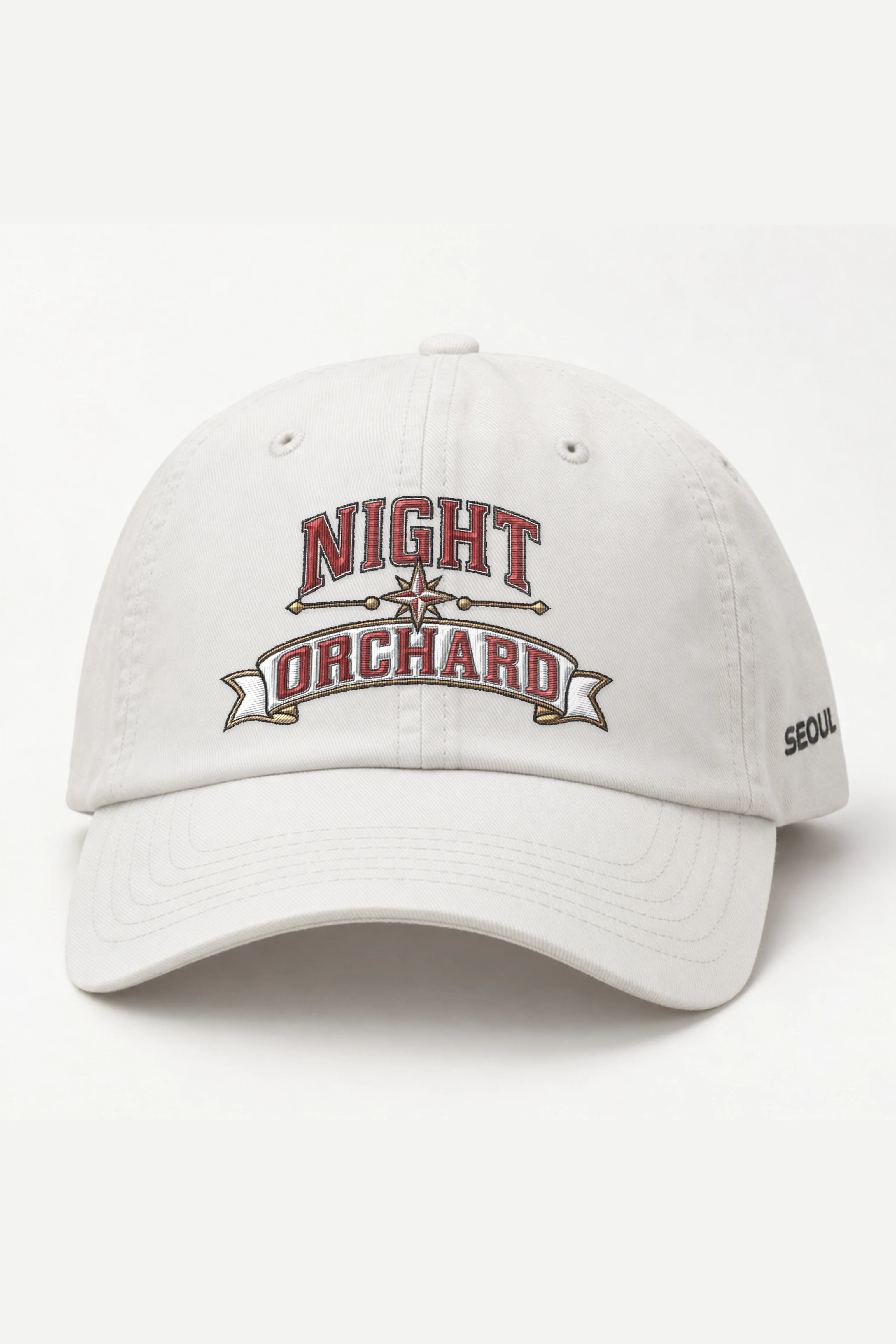 "Night Orchard Compass" Classic Dad Hat · Embroidered — white/cap-front