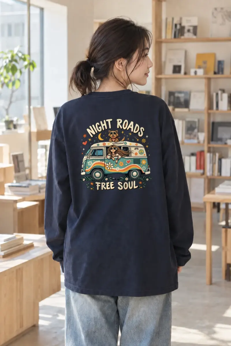 "Night Roads Free Soul" Unisex Longsleeve T-shirt | Gildan 2400