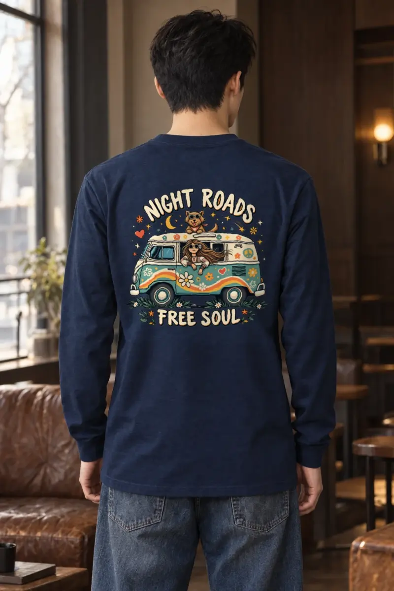 "Night Roads Free Soul" Unisex Longsleeve T-shirt