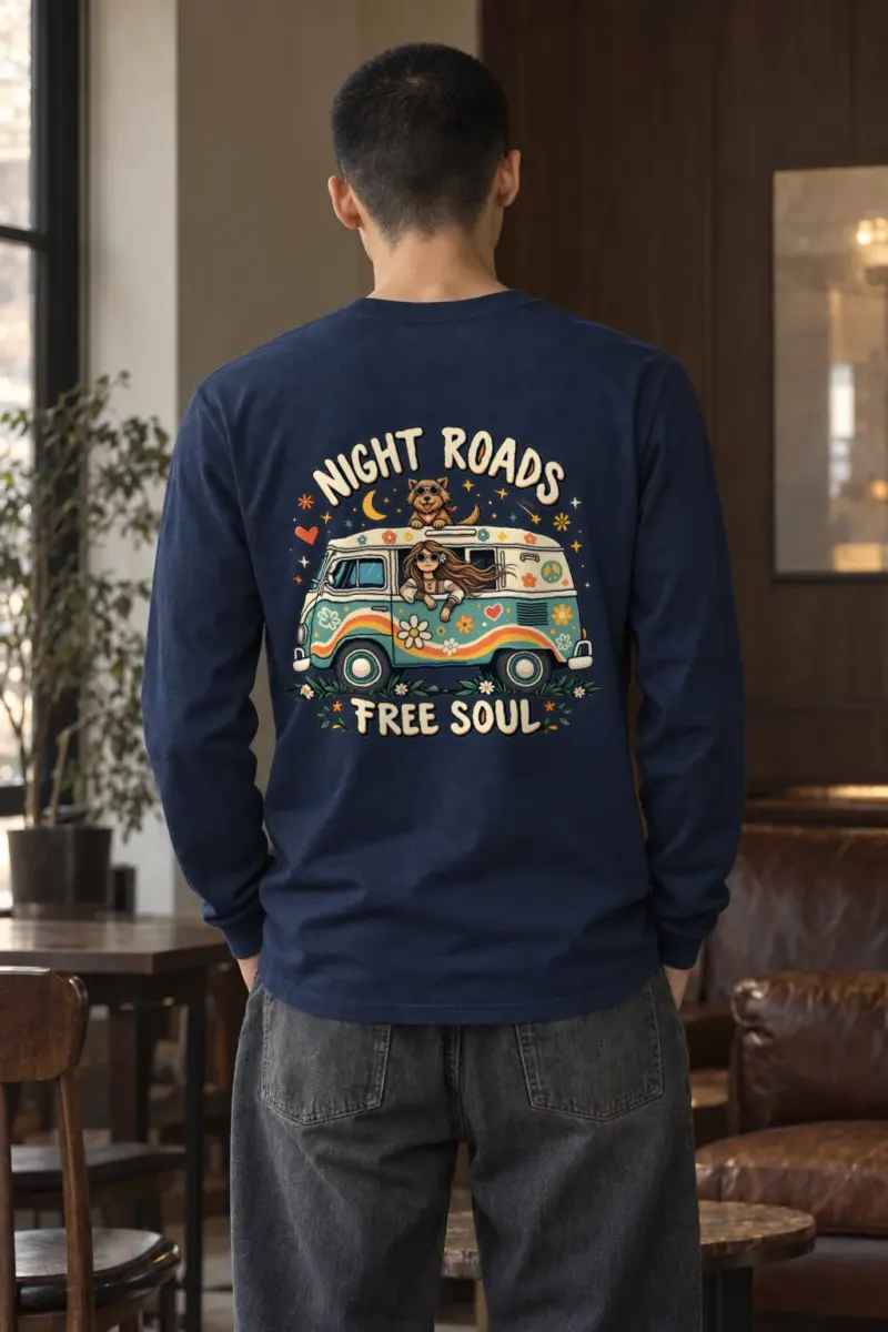 "Night Roads Free Soul" Unisex Longsleeve T-shirt | Gildan 2400