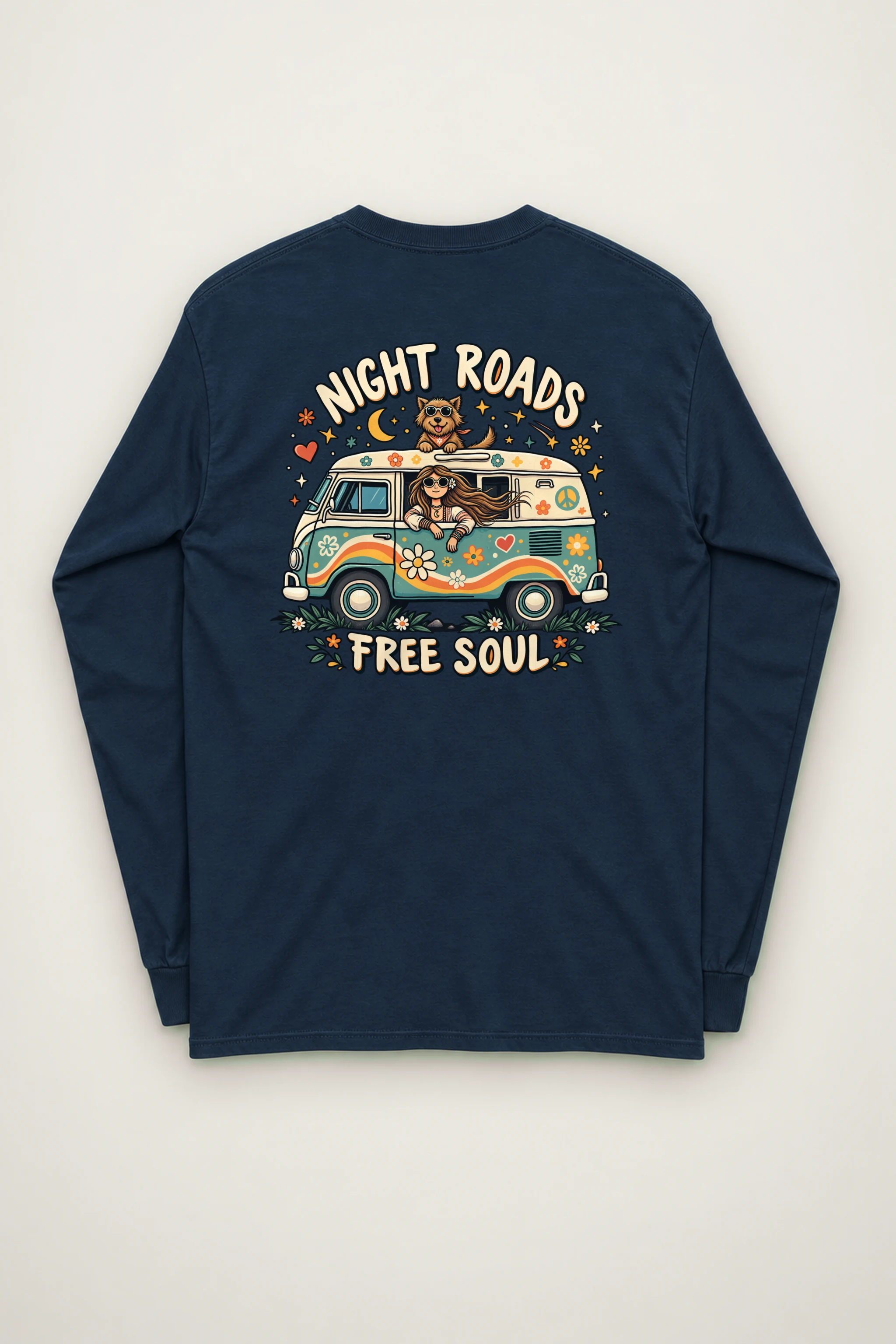 "Night Roads Free Soul" Unisex Longsleeve T-shirt