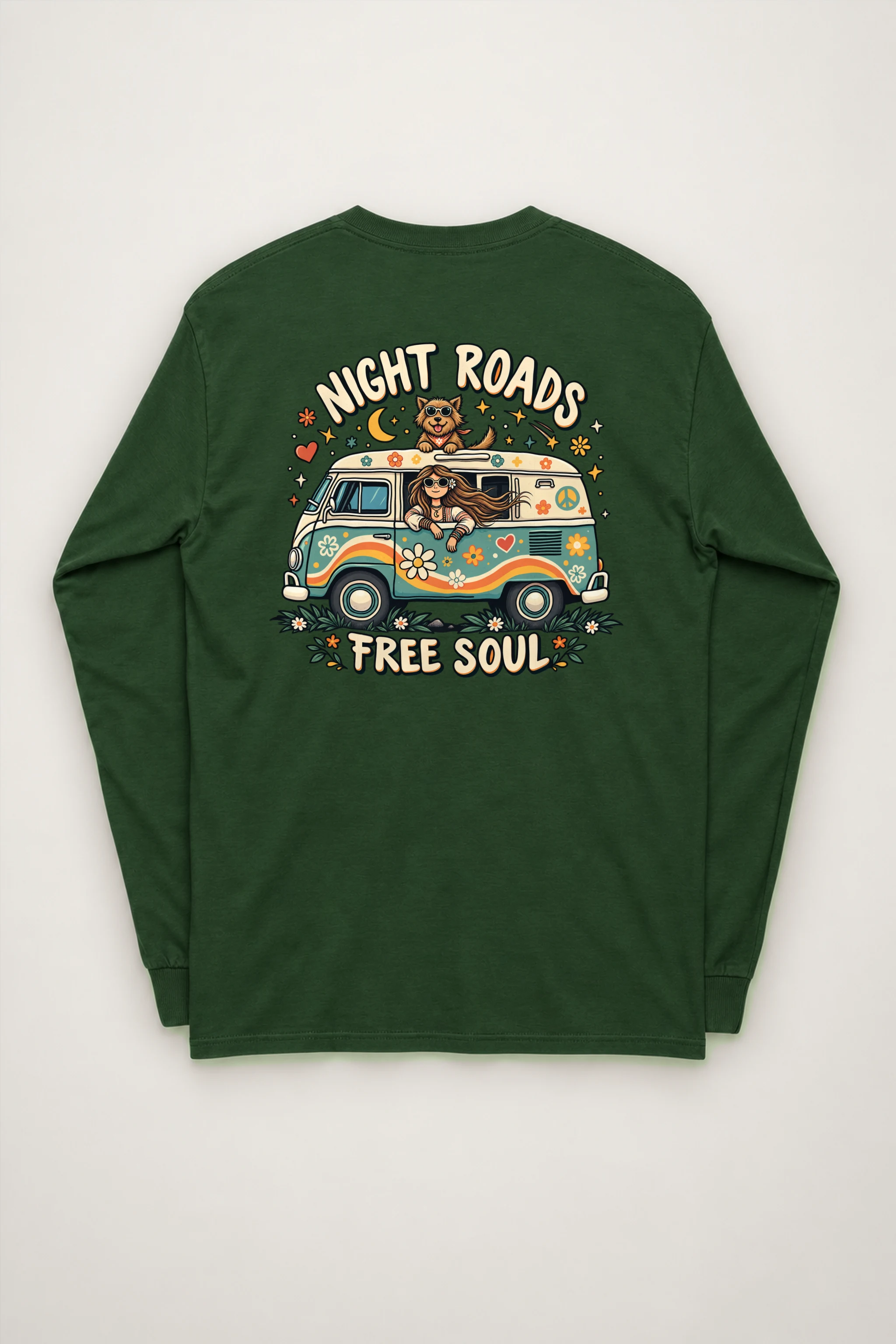 "Night Roads Free Soul" Unisex Longsleeve T-shirt