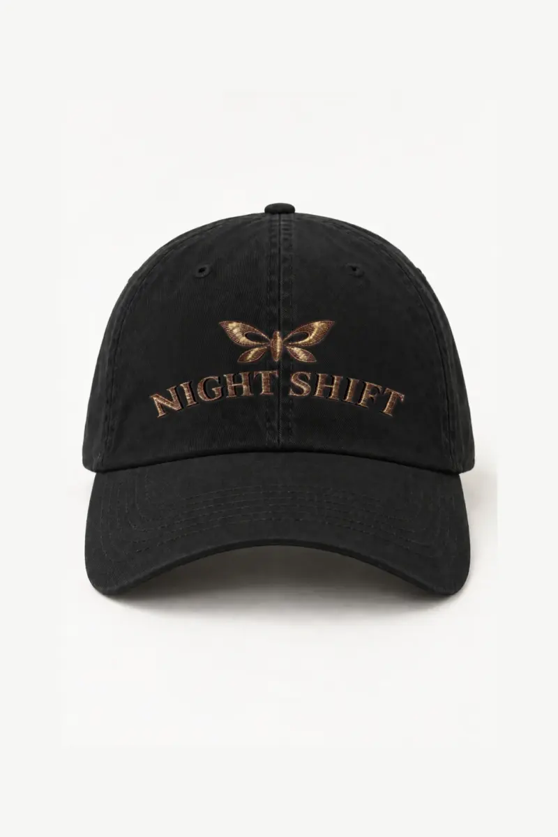 "Night Shift Moth" Classic Dad Hat · Embroidered