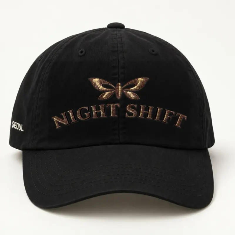 "Night Shift Moth" Classic Dad Hat · Embroidered
