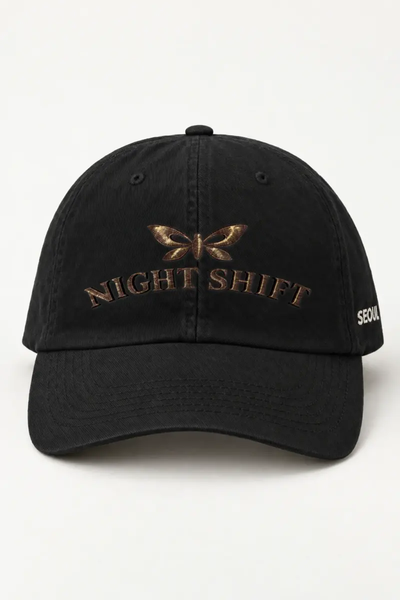 "Night Shift Moth" Classic Dad Hat · Embroidered