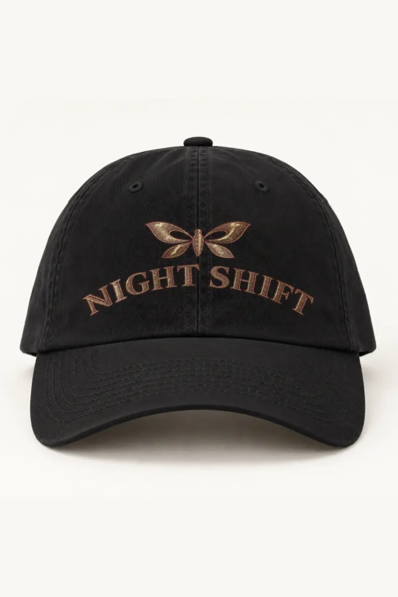 "Night Shift Moth" Classic Dad Hat · Embroidered