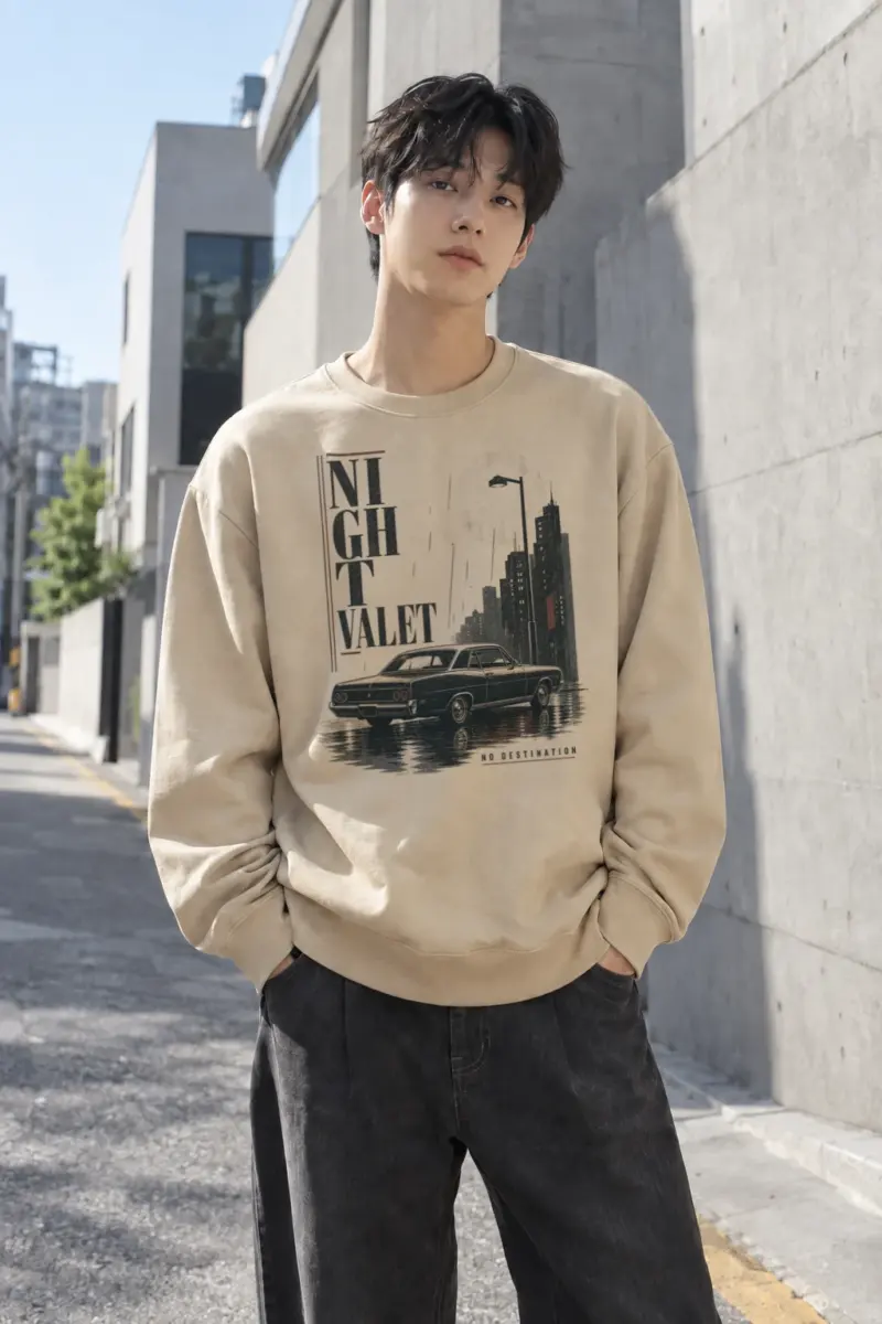 "Night Valet" Heavy Blend Unisex Crewneck Sweatshirt | Gildan 18000