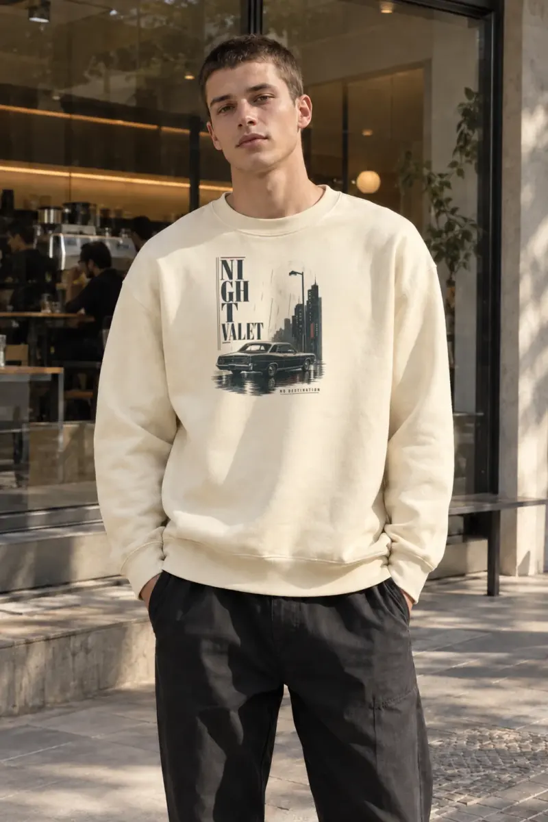 "Night Valet" Unisex Sponge Fleece Crewneck Sweatshirt | Bella + Canvas 3901