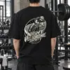 "Night Velodrome Society" Men's Oversized Heavyweight Crewneck T-Shirt