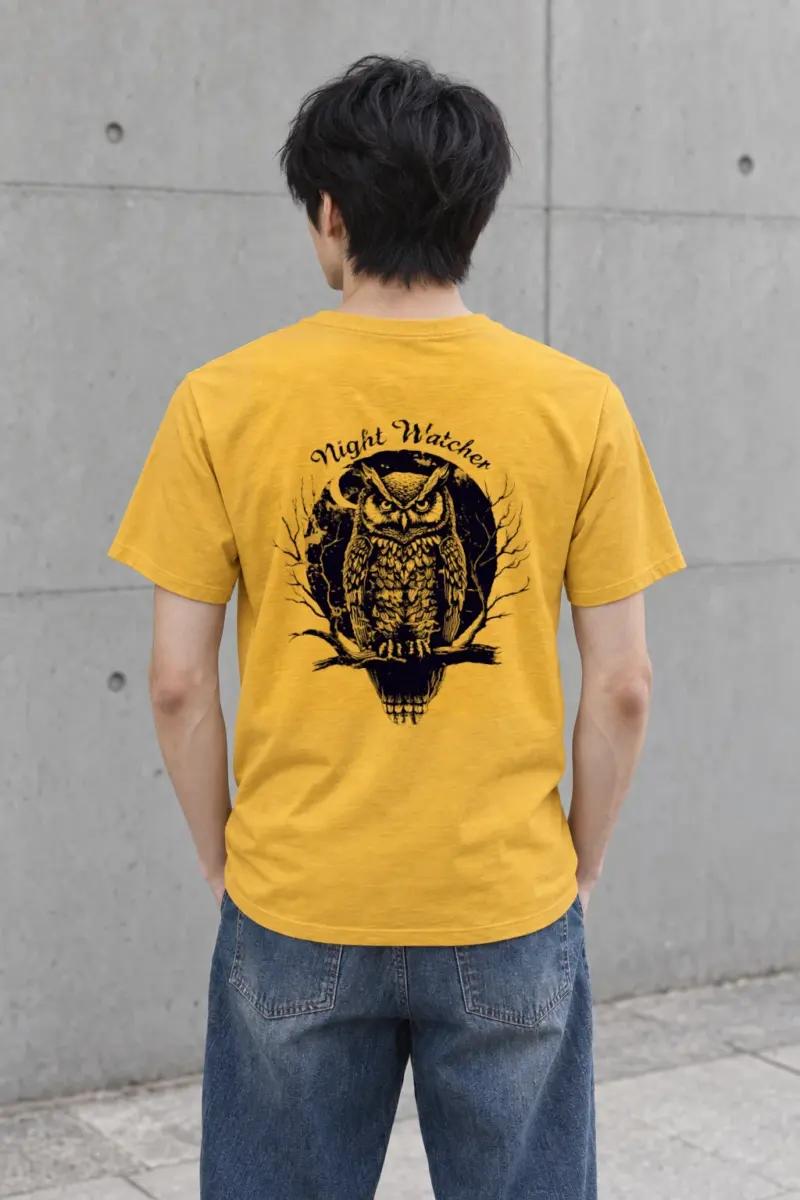 "Night Watcher" Heavyweight Unisex Crewneck T-shirt