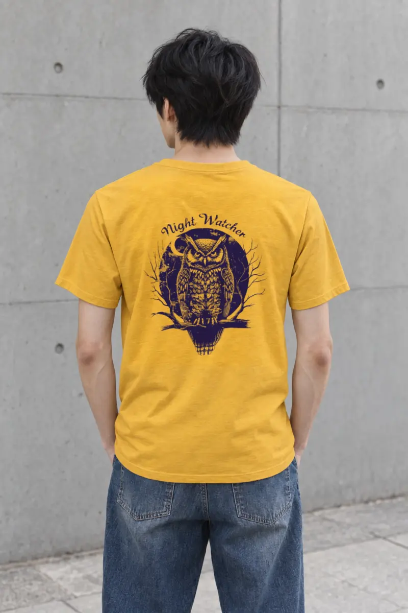 "Night Watcher" Heavyweight Unisex Crewneck T-shirt